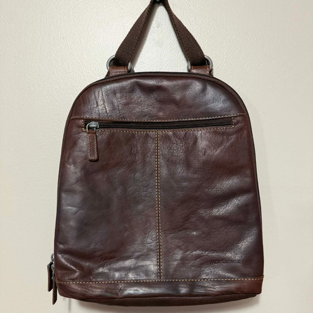 Jack Georges Voyager Convertible Backpack | Genuine Leather | Summer Bag